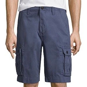 Arizona Jean Company Navy Blue Classic Traditional Cargo Shorts Size 18